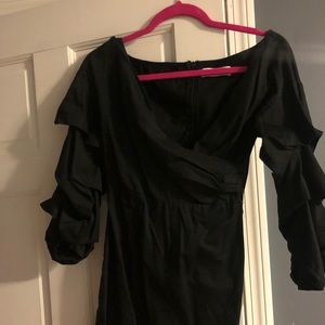 Off the shoulder black dress